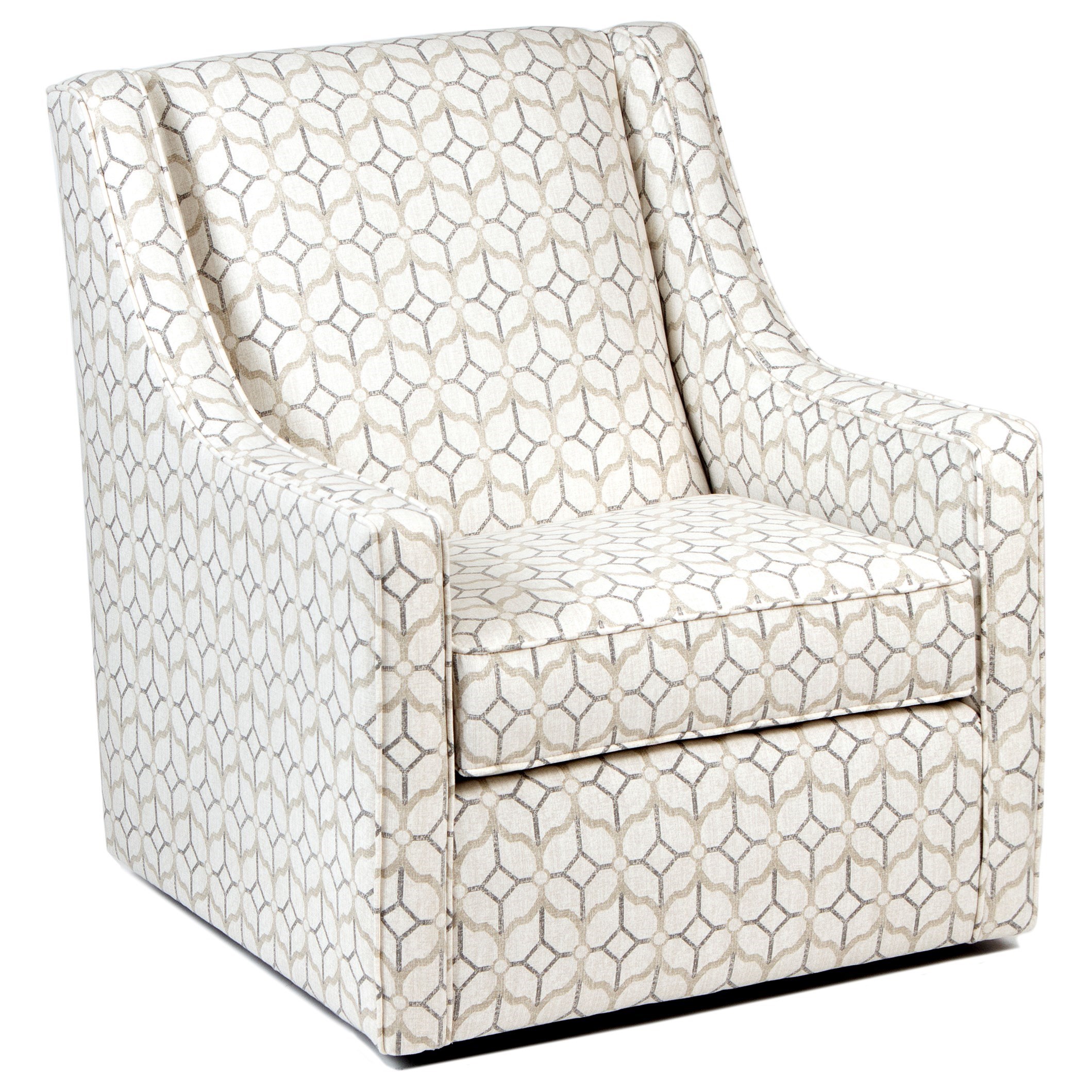 Chairs America Accent Chairs and Ottomans Transitional Swivel Rocker with Sloped Arms